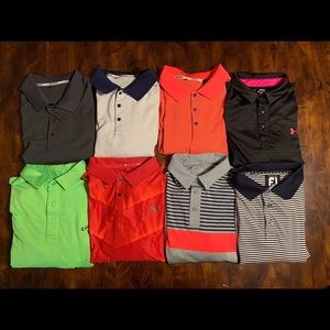 Lot of 8 XL Golf Polos EUC! Adidas, Nike, UA, FJ